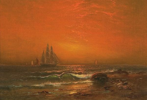 unknow artist Coastal Sunset oil painting image